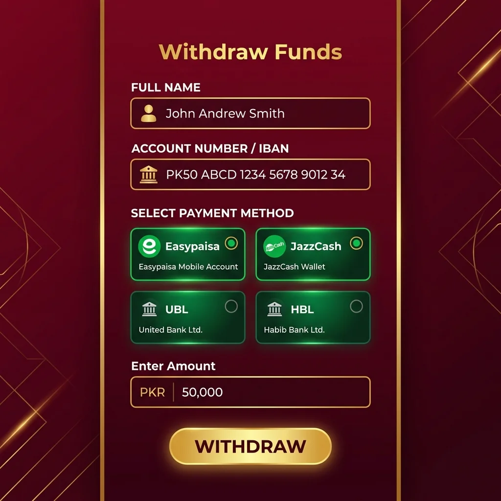 999 Game Easypaisa Form Interface